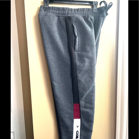 TKO Technical Knockout Joggers Men's Pants winter Dark Grey Black White size XL - Picture 5 of 12
